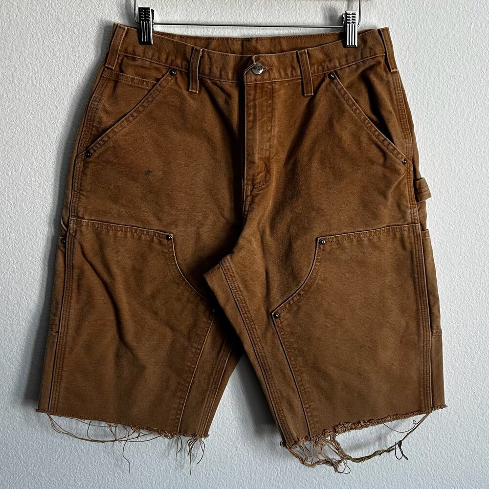 Carhartt brown double knee work wear carpenter shorts